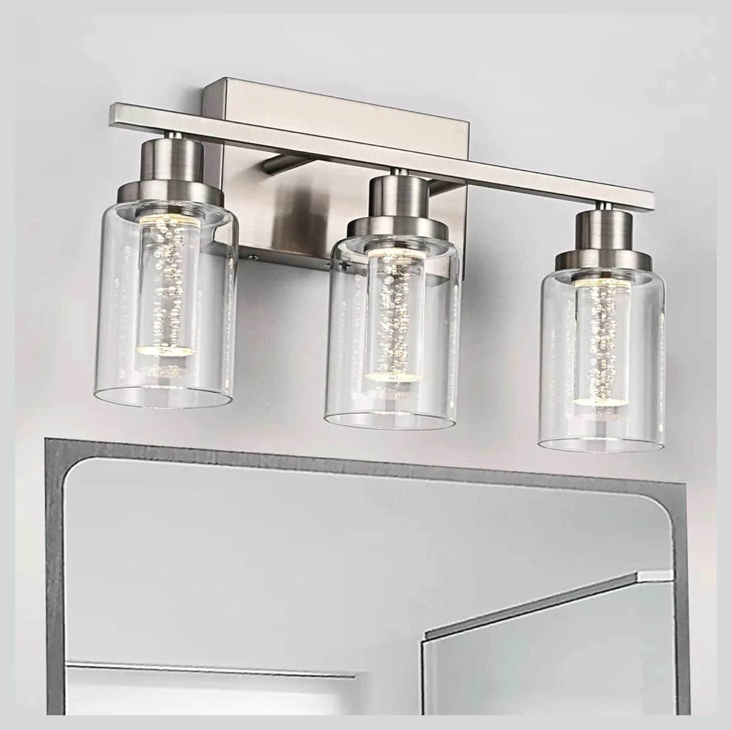 OKELI 3 Light LED Bathroom Light Fixtures 3000K-6000K Dimmable Vanity Lights B gallery