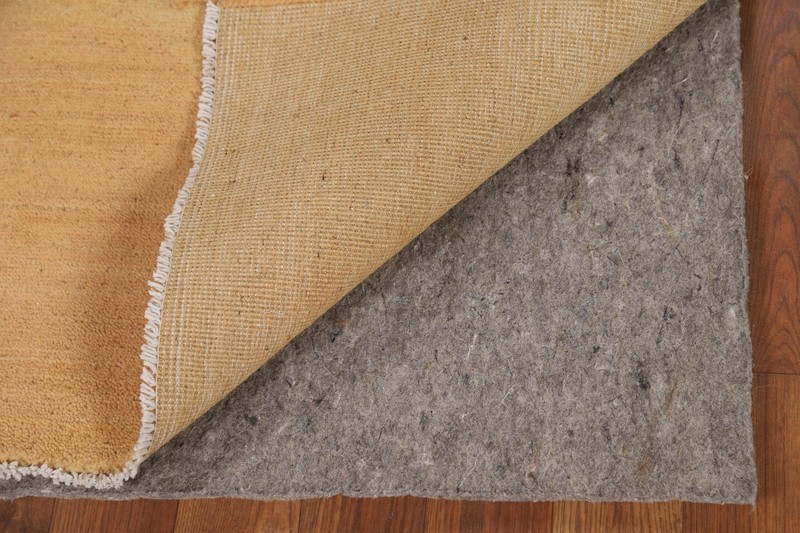 Versatile Gabbeh Solid Design Peach Wool Modern Foyer Rug Ideal for Any Room 3x4 gallery