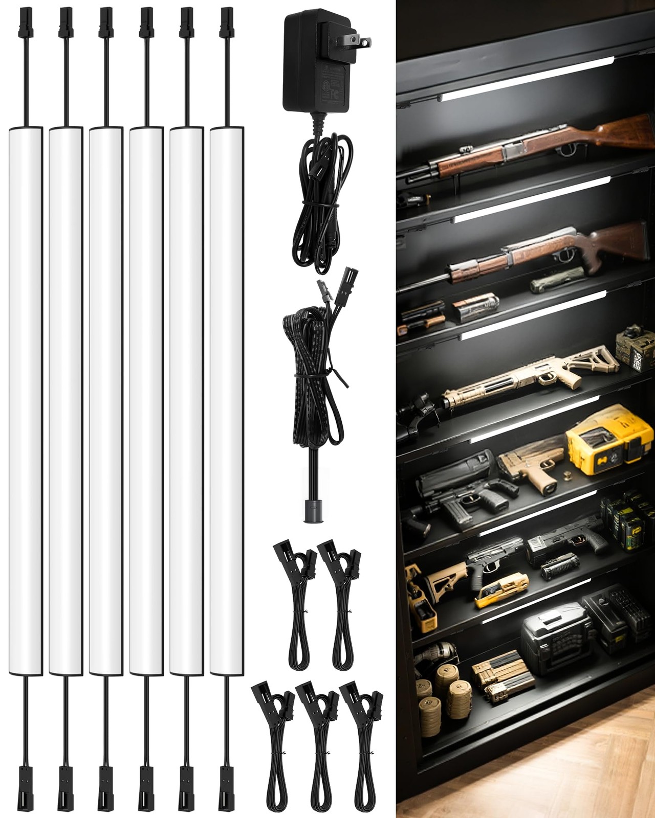 Motion Sensor Light Kit: 6-Bar Linkable LED Strip, 1600LM Ultra-Bright Lighti... gallery