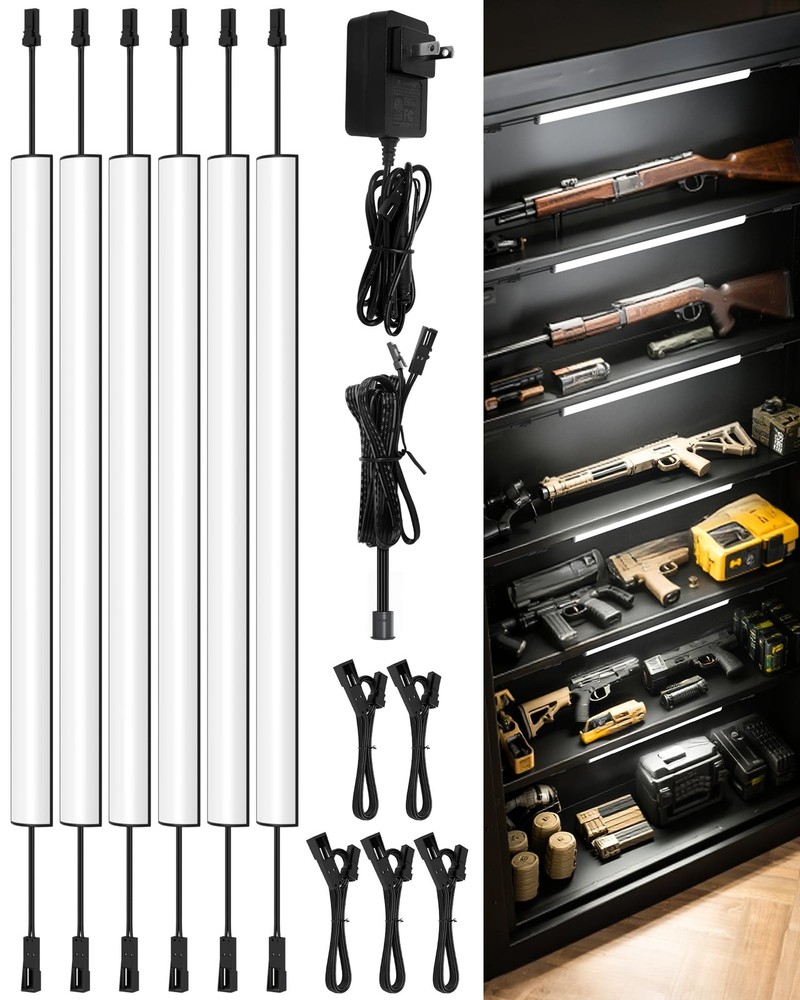 Motion Sensor Light Kit: 6-Bar Linkable LED Strip, 1600LM Ultra-Bright Lighti...