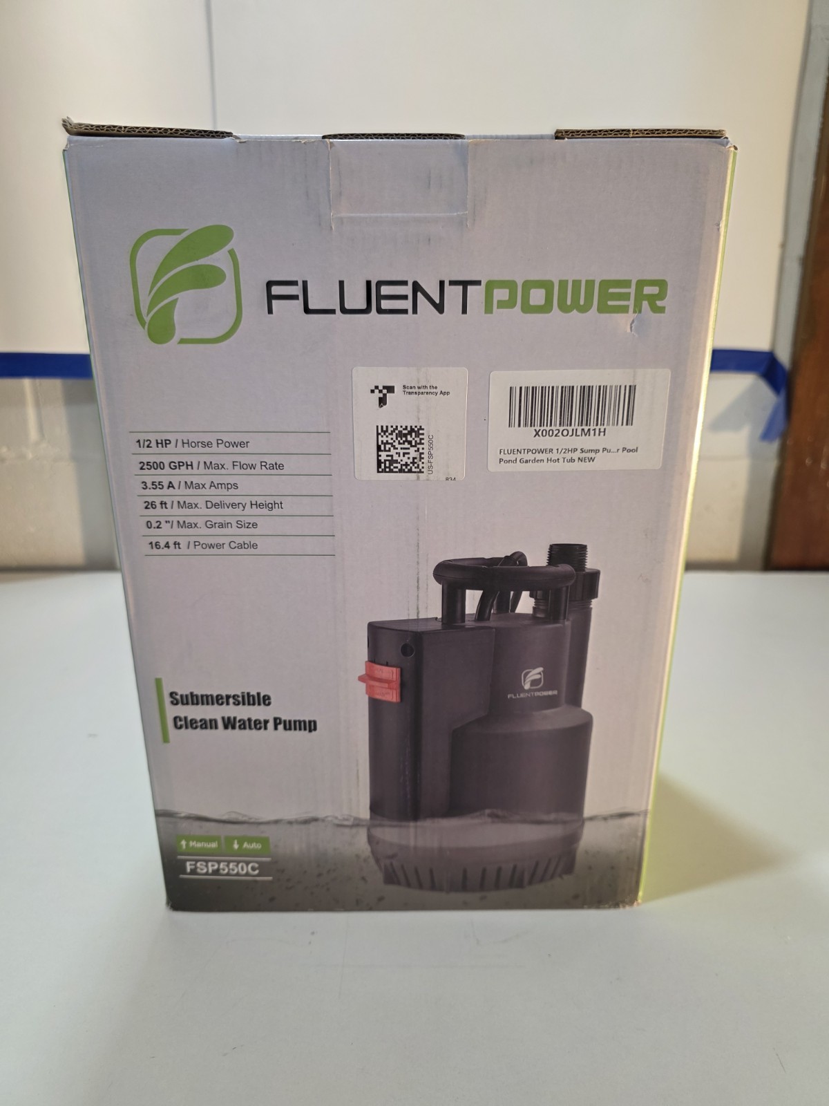FluentPower 1/2 HP Submersible Clean Water Pump 2500 GPH Auto/Manual FSP550C gallery