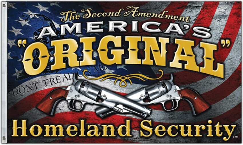 Second Amendment Flag America's Original Homeland Security Freedom First 3 x 5ft