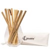 Buddha Bamboo Reusable Drinking Straws 10 Pack Cleaner+Case Smoothie Boba gallery