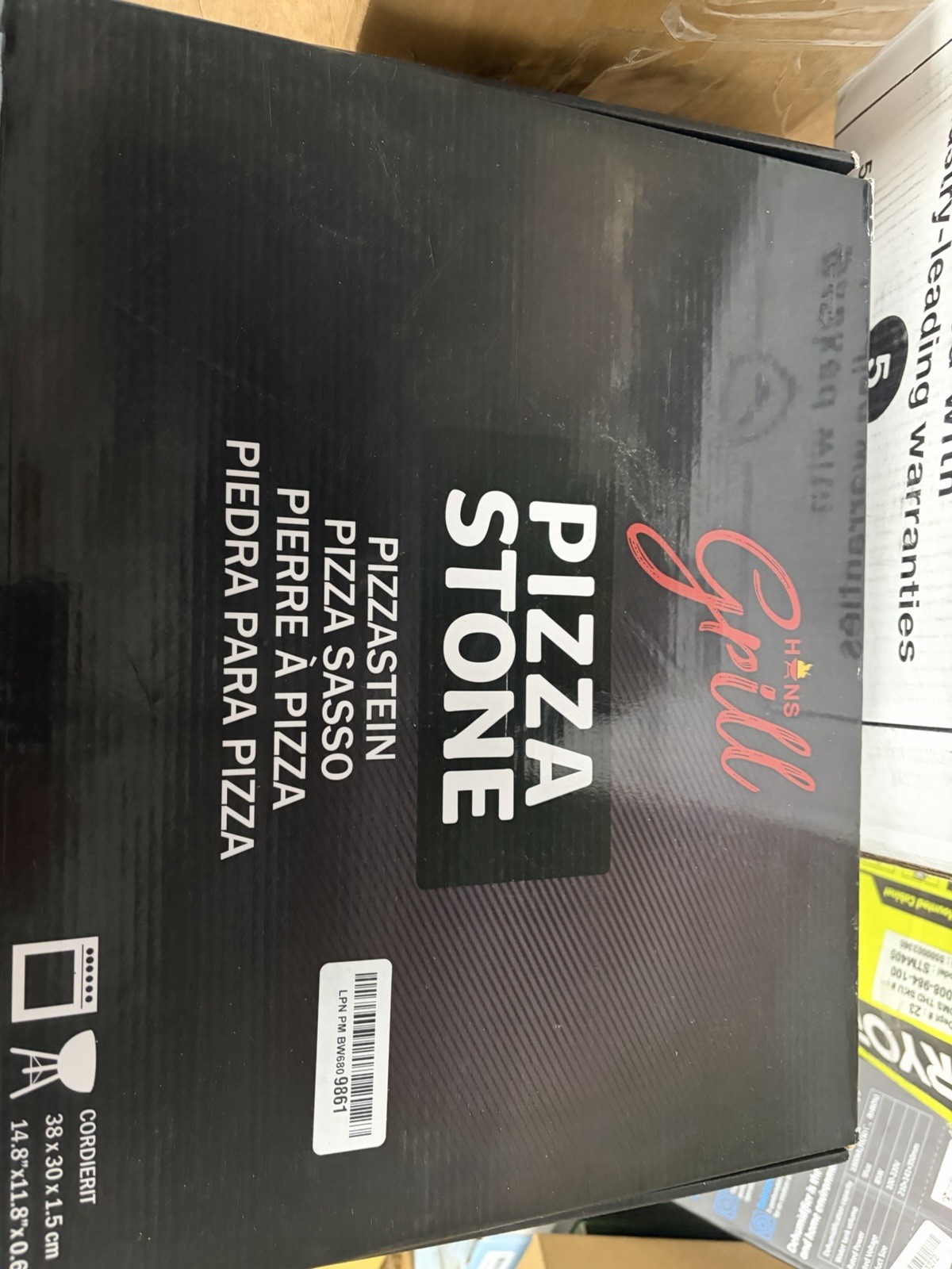 HANS GRILL PIZZA STONE | Rectangular Pizza Stone For Oven Baking BBQ Grillin... gallery