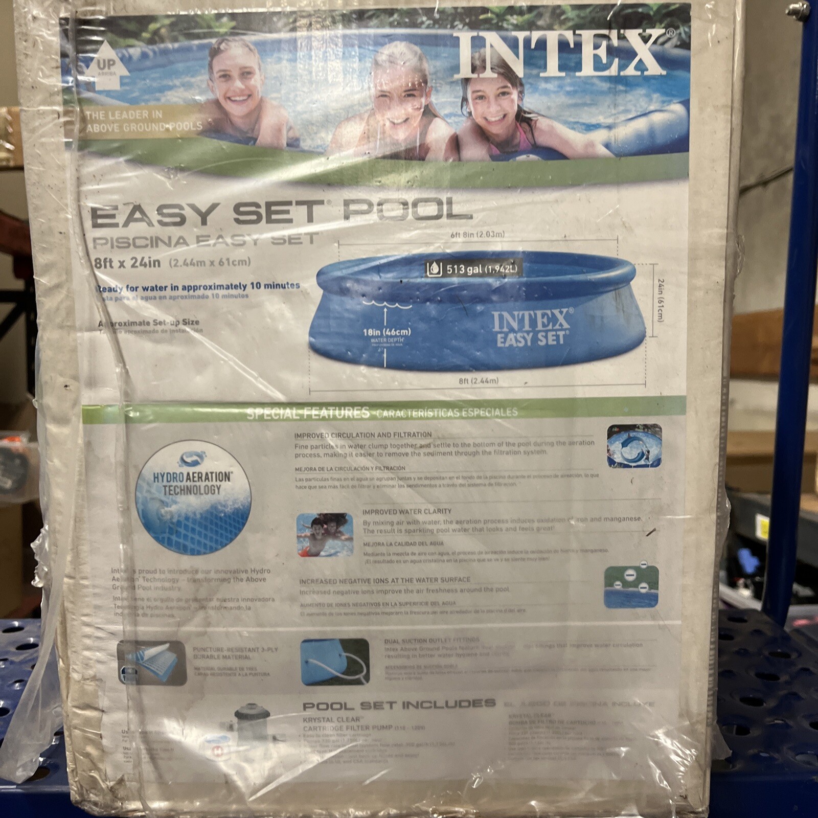Intex 8 Ft X 24 In Easy Set Above Ground Swimming Pool -- 28107EH gallery