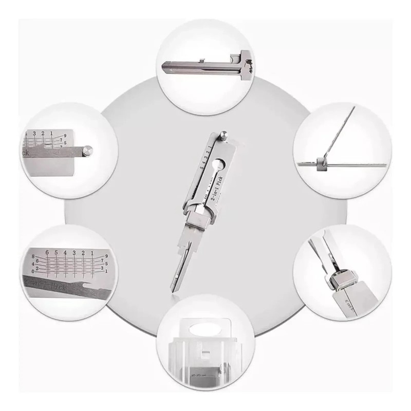SS001 Precision Hook & Pick Maintenance Tool Stainless Steel Key Decoder Set gallery
