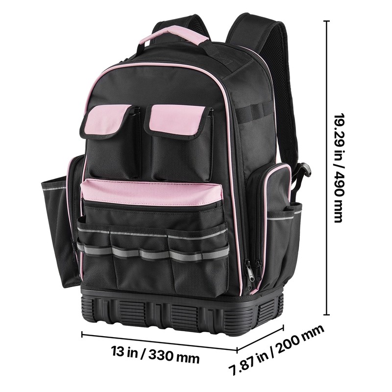 Tool Backpack 56 Pockets Tear-resistant Jobsite Backpack for Electrician gallery
