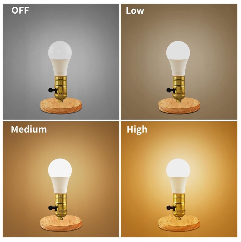Lamp Socket Replacement, Threaded Base Light Socket DIY, 3-Way Turn Switch Knob gallery