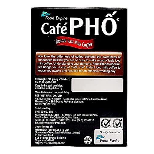 Cafe Pho Instant Iced Milk Coffee 9 Sachets x 24g ( Pack of 3 ) ~ Exp Jun 2024 gallery