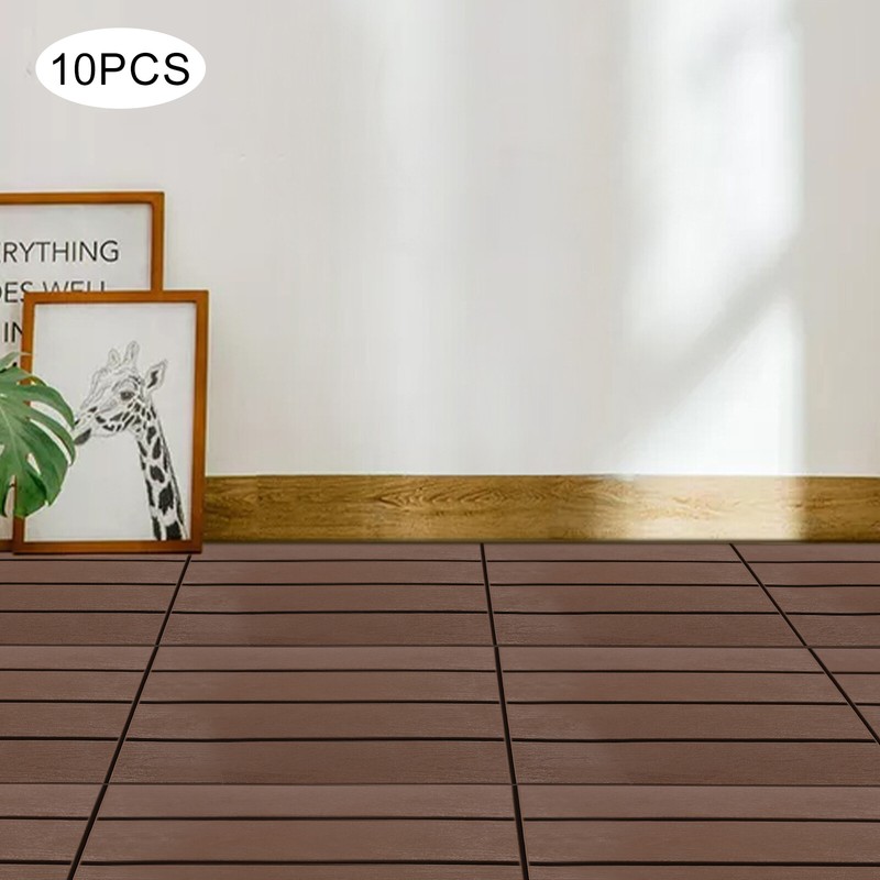 12x12" Plastic Interlocking Composite Decking Floor Deck Tiles Bacony Pavers gallery