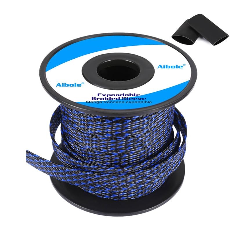 100Ft-1/8inch PET Expandable Braided Wire 100Ft-1/8inch, BlackBlue gallery