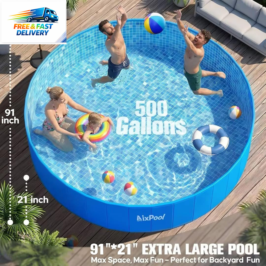 2026 Large Foldable Pool,Non-Inflatable Pool for Adult,Foldable Swimming Pool,Pl gallery
