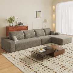 135″ L Shape Sectional Cloud Couch with Right Facing Chaise Boneless Plush Sofa