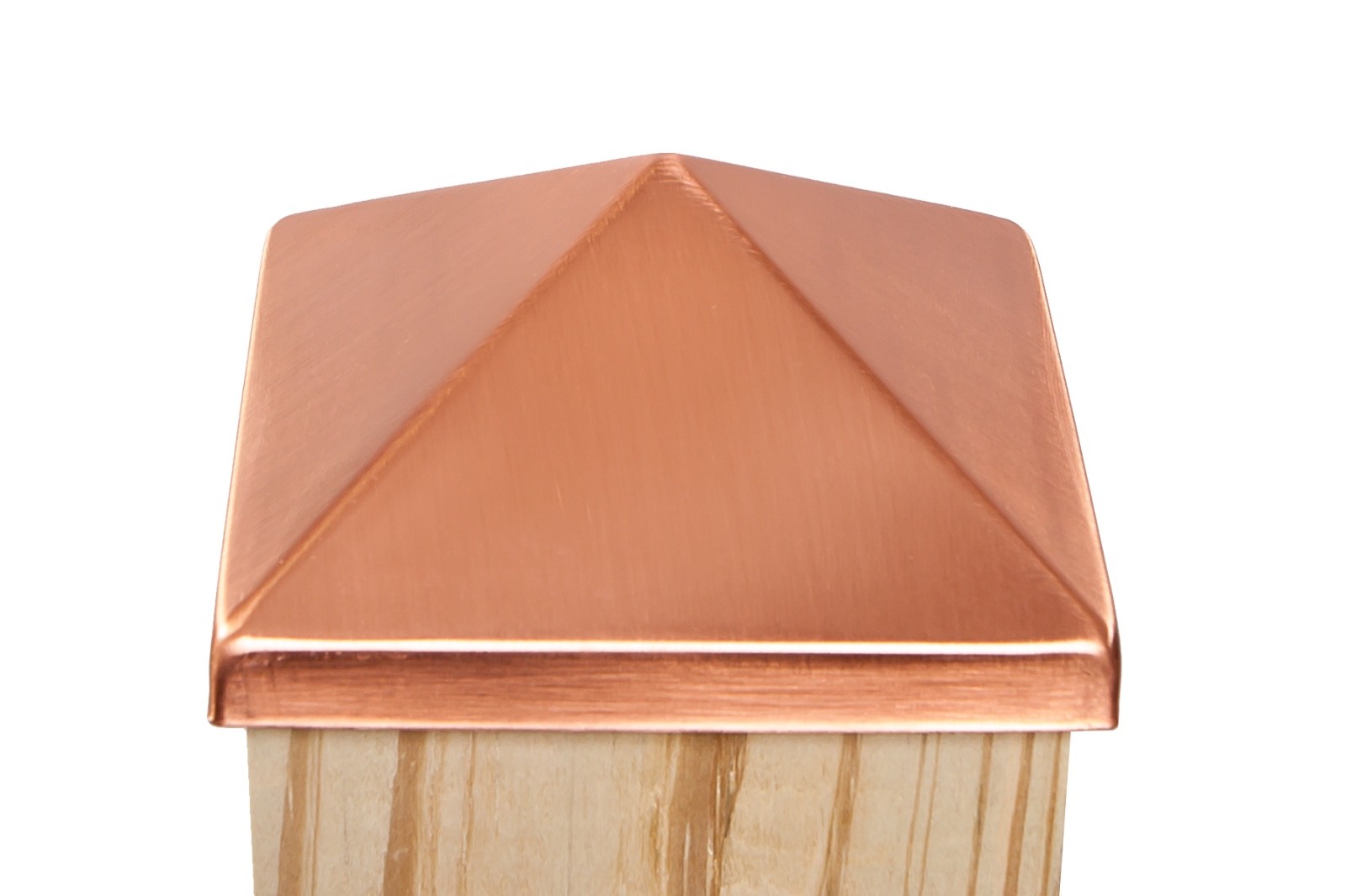 4x4 Solid Copper Deck and Fence Post Cap (3 1/2" x 3 1/2") gallery