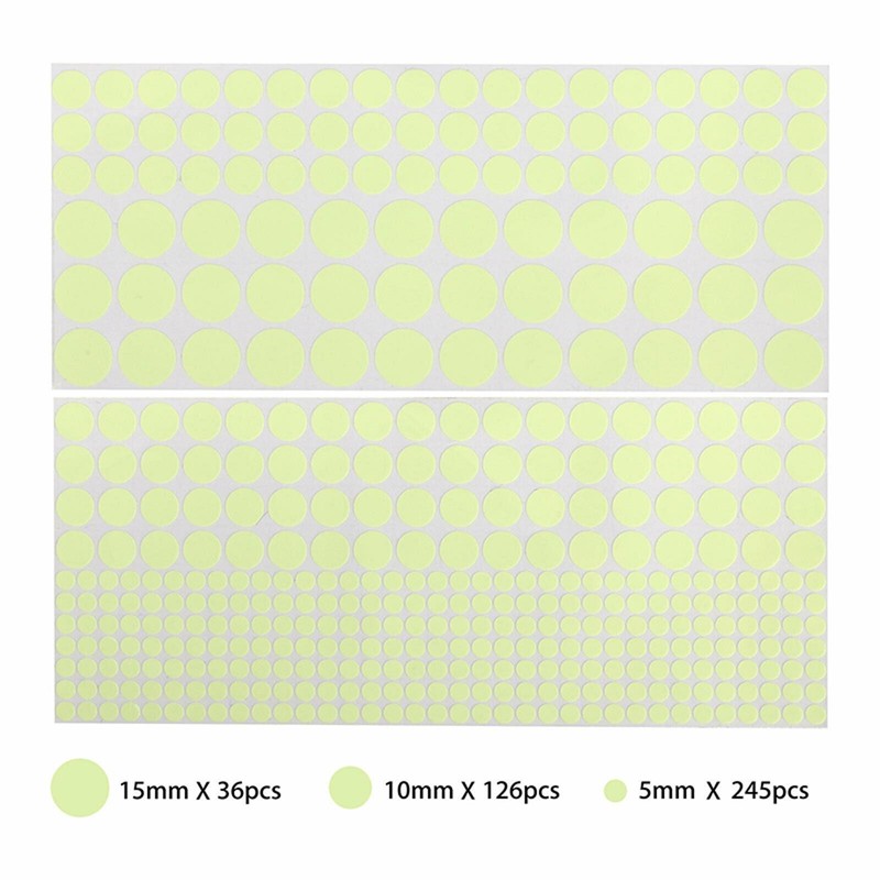 407Pcs 3 Sizes Luminous Dot Wall Stickers Glow Darkness Light Home/Party Decor gallery