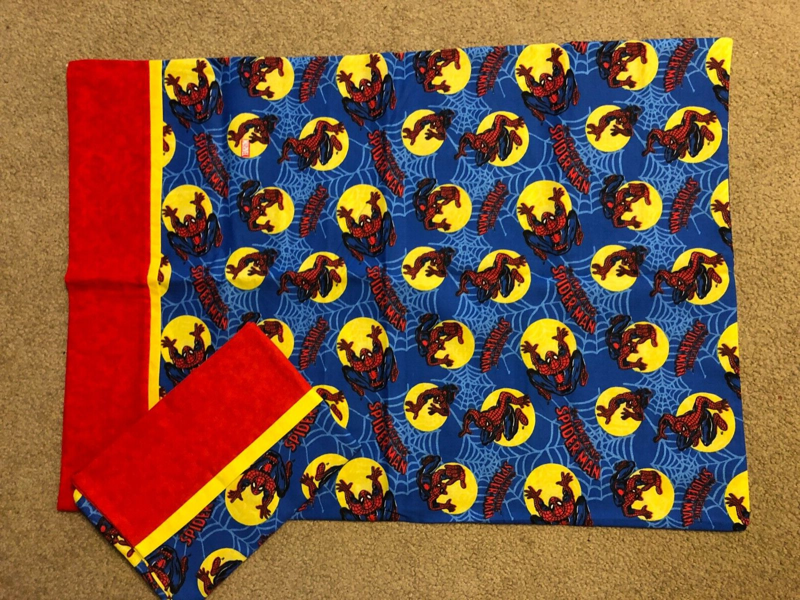 2 Handmade Standard Pillow Cases Marvel's Spiderman 30 x 21 inches New gallery