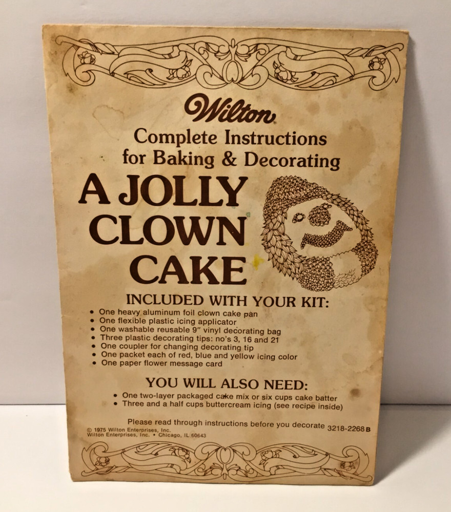Wilton Complete Instructions for Baking & Decorating A Jolly Clown Cake