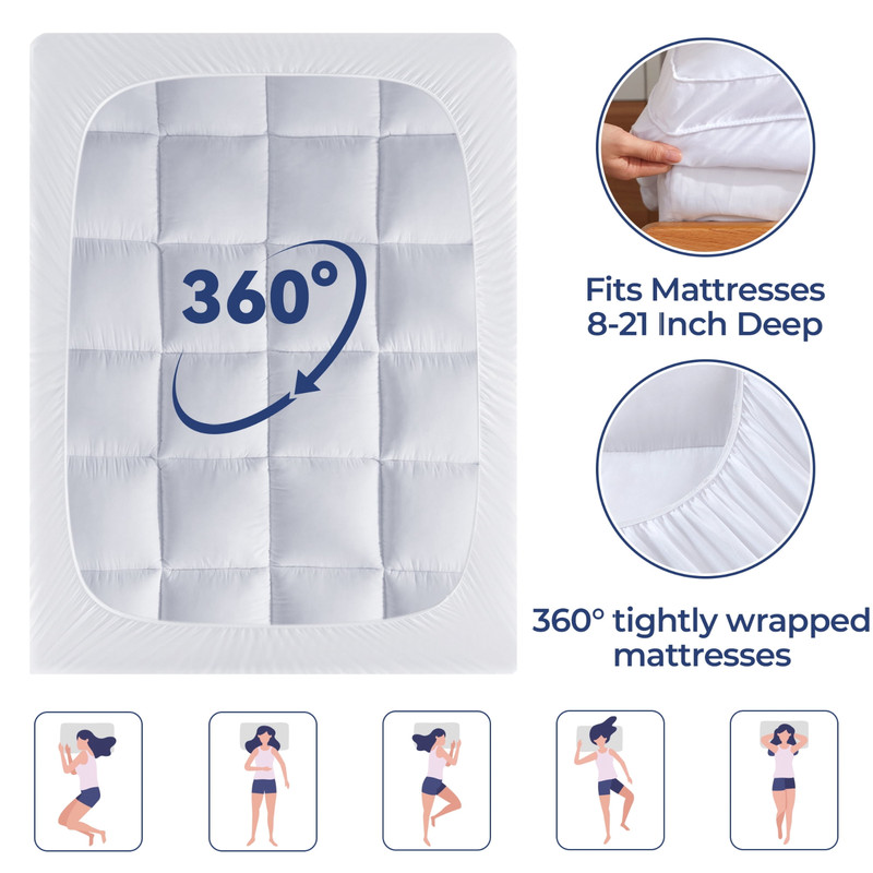BDEUS Queen Mattress Topper Extra Thick Cooling Pillow Top (FREESHIP) gallery