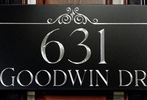Engraved Personalized Custom House Home Number Street Address Metal 12x6 Sign gallery