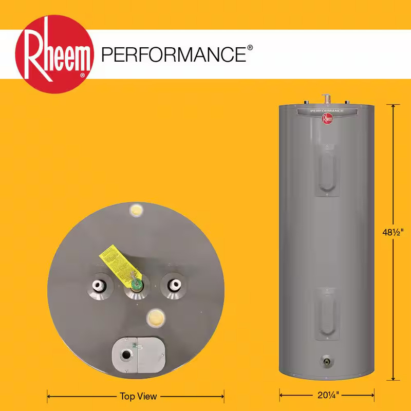 Performance 40 Gal. Medium 3800-Watt Double Element Electric Water Heater with 6 gallery