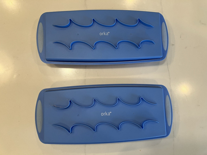 ORKA Silicone & Plastic Ice Cube Stackable Mold Tray Covers/ Lids Easy Removal gallery