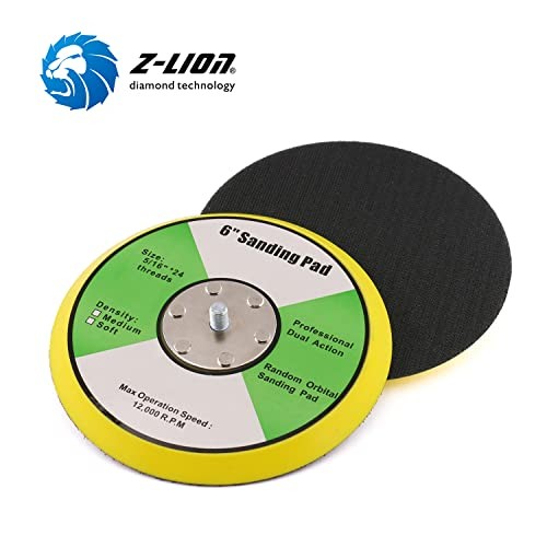 6 Inch Backing Pad Thread Plates for Air Sander Dual 5/16"-24 6 inches-2pcs gallery