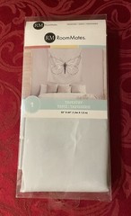 RoomMates White Gray Butterfly Small Lightweight Tapestry Wall Decor 52”x60”