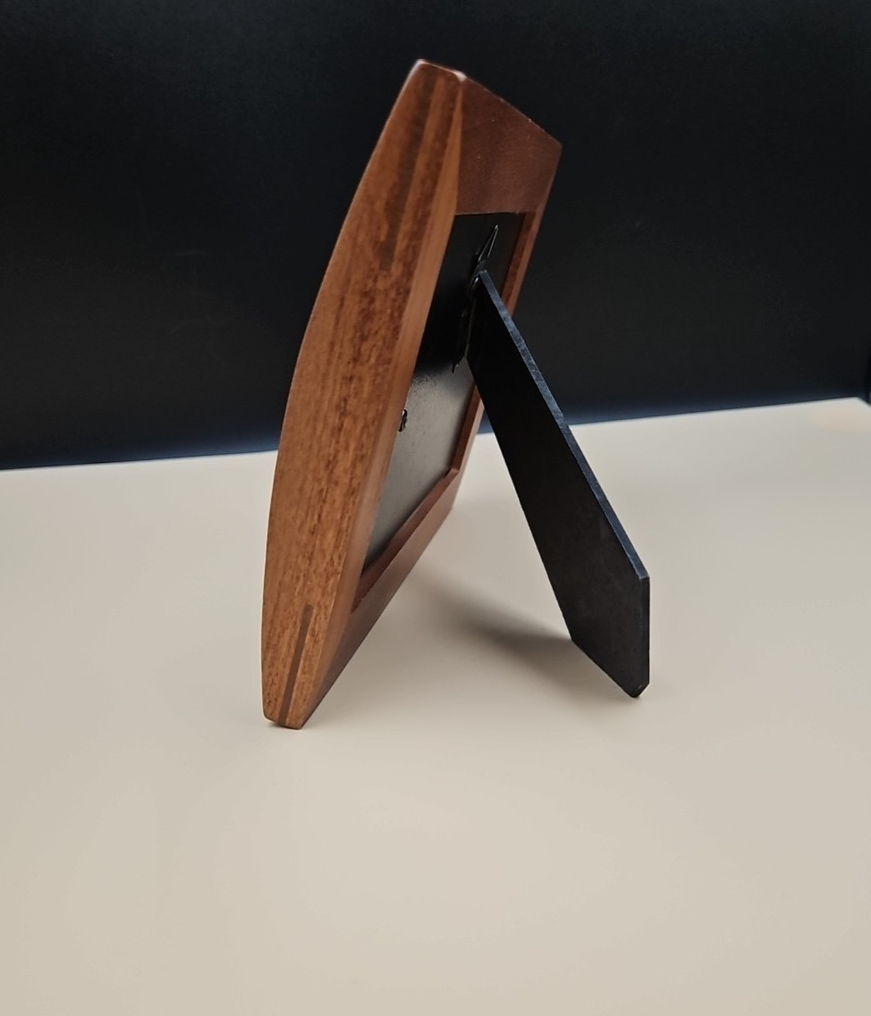 Solid Wood Curved Picture Frame 4x6 Wall Mount, Tabletop Display gallery