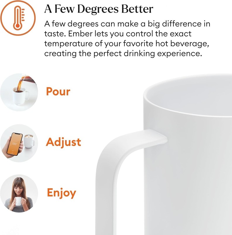 Ember Temperature App Control Smart Mug 2, 14 Oz Heated Coffee Mug White gallery