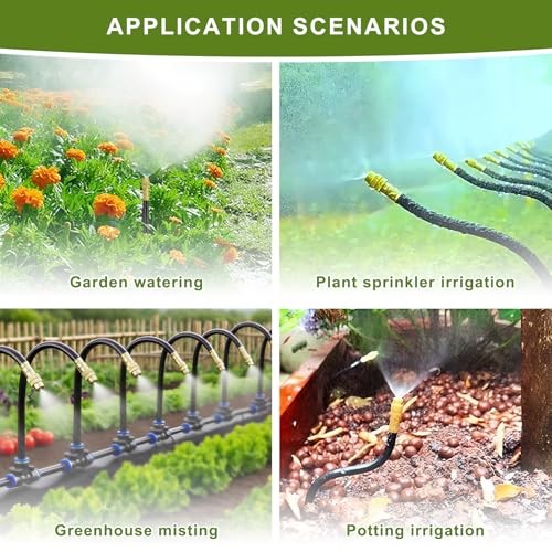 Automatic Drip Irrigation Kit - 50FT with Tool-Free Quick Connectors, 15 Brass gallery