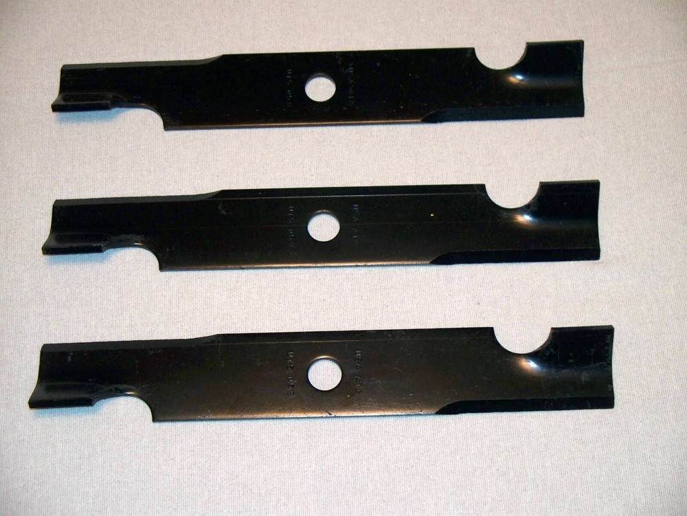 #19 NEW 3-pc set Oregon 92-029 U15-059 Exmark Radius E-Series Mower Blade