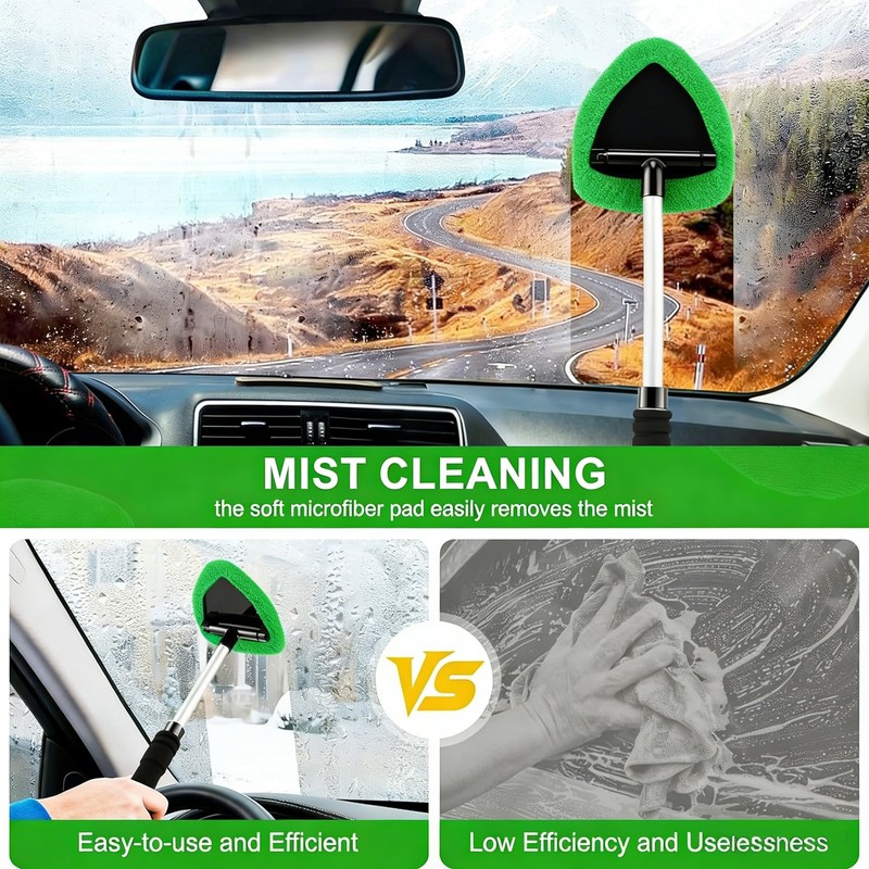 Windshield Cleaning Tool Kit Car Window Glass Wiper Cleaner Brush Pad Extendable gallery