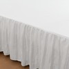 Striped Ruffled Bed Skirt Queen Size, 18-Inch Drop, Split Corners, White gallery