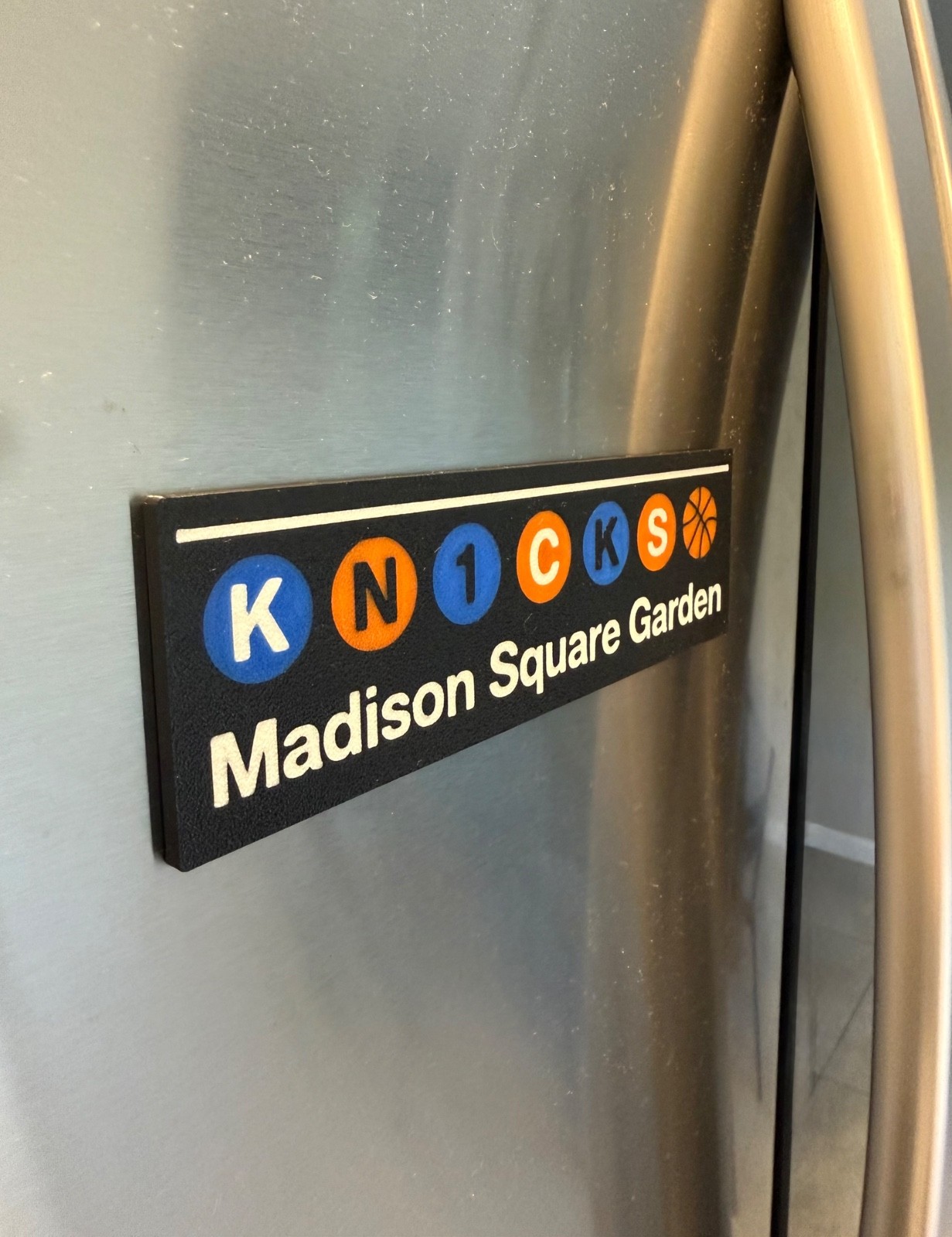 3D Printed NYC Transit Style Knicks Inspired Madison Square Garden Magnet gallery
