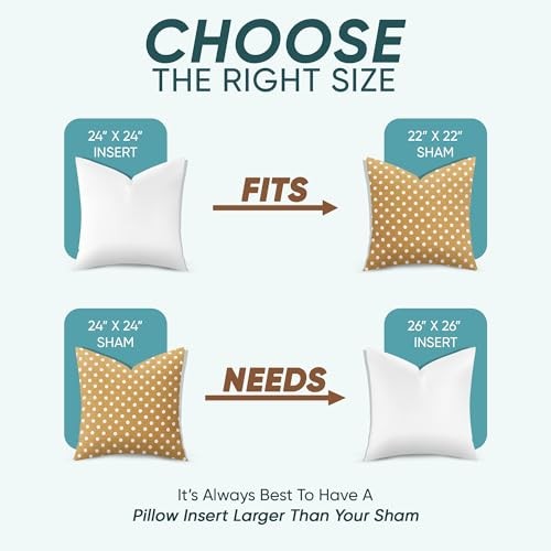 Synthetic Down Pillow Insert - 24x24 Down Alternative, 24 Inch by 24 Inch gallery