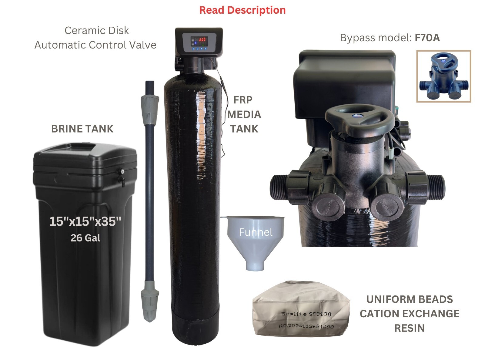 QUTO Automatic✅ Whole House Water Softener with Uniform Bead Size Resin, ⬇read⬇ gallery