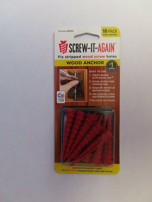 Screw-It-Again #2 to #16 Thread x 2 In. Red Plastic Wood Anchor #SIA-10pk NEW gallery
