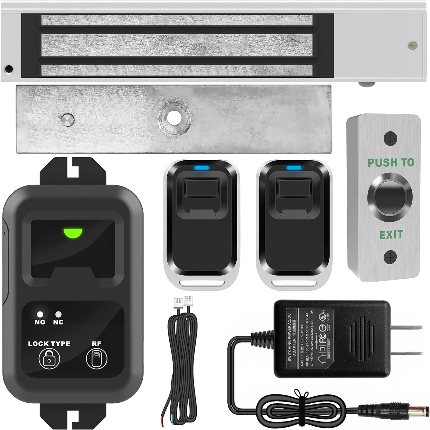 Access Control Outswinging 600Lb Electric Magnetic Door Lock Kit System with Rem gallery