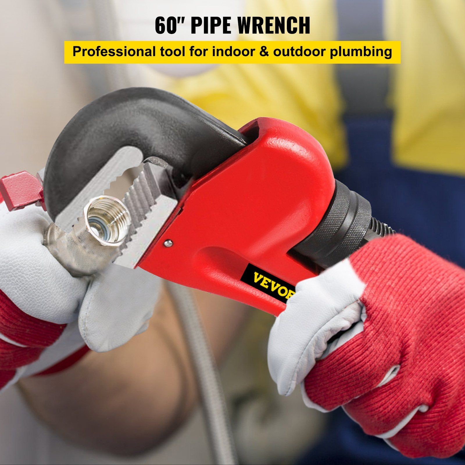 60in Adjustable Heavy Duty Cast Iron Pipe Wrench&Plumber Tool gallery