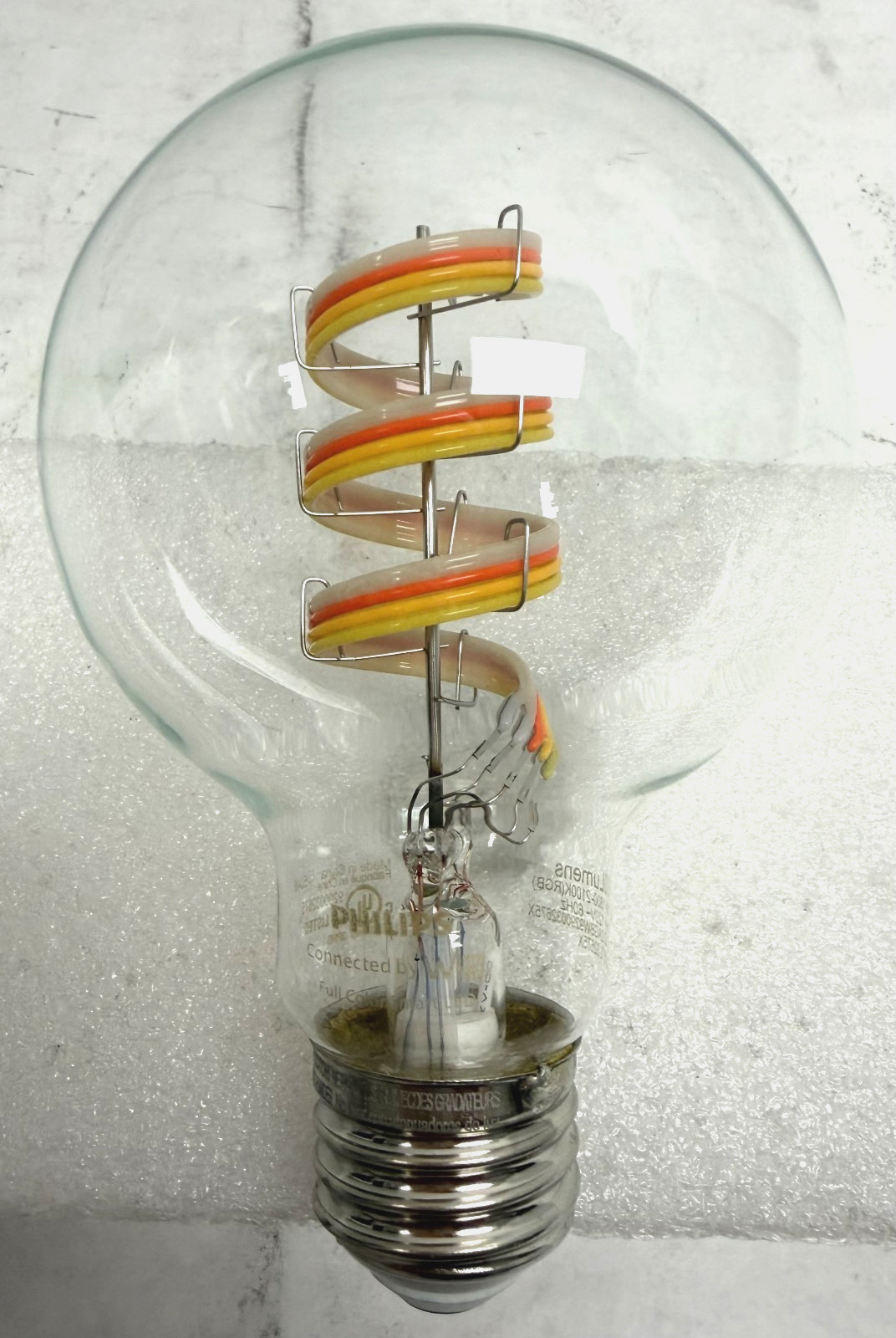 Philips Smart 25 W Equivalent Dimmable Clear Color Filament G25 -E26 Base gallery