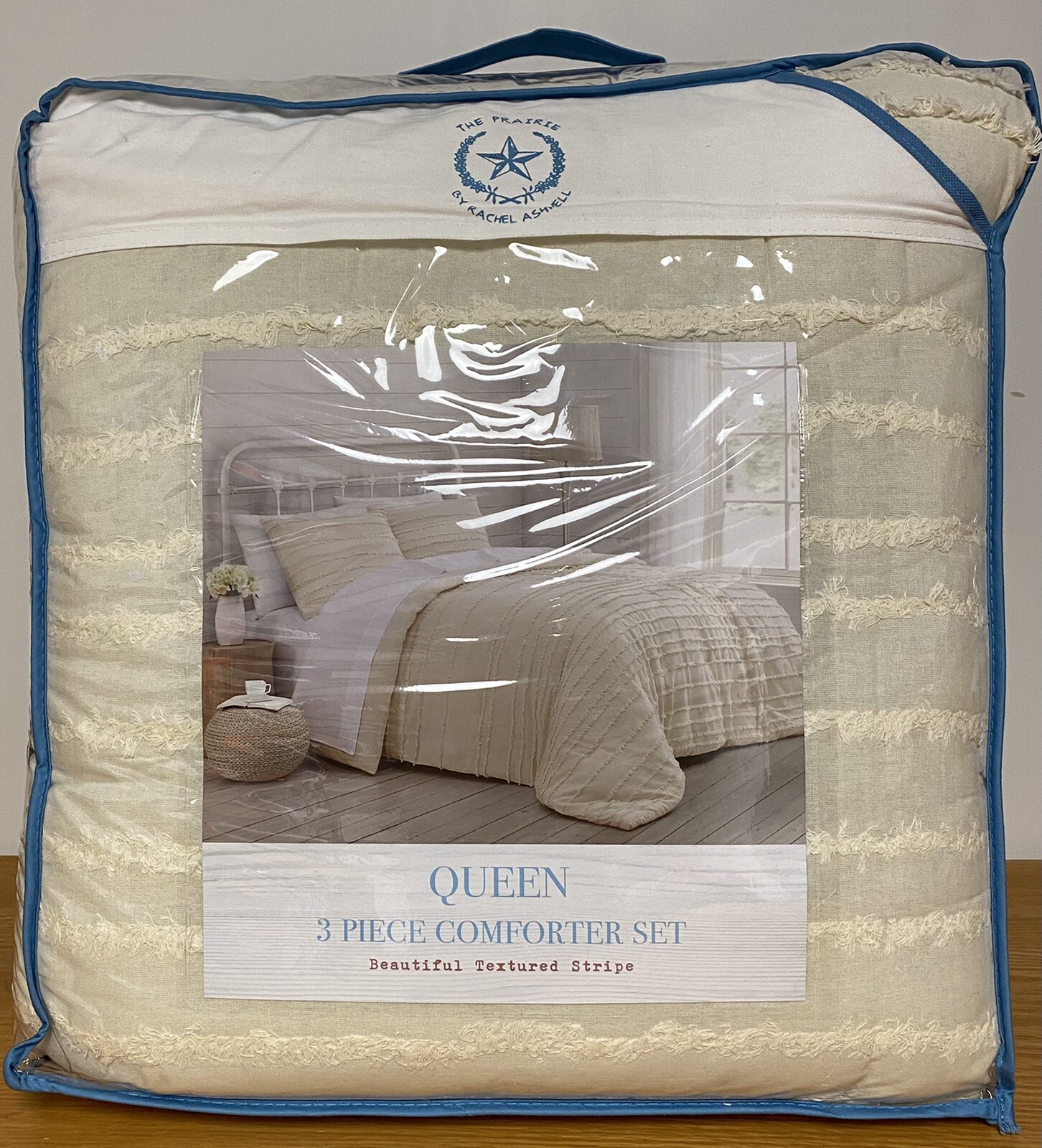 Rachel Ashwell Queen Comforter Set 3Pc Almond/Beige Comforter + 2 Shams gallery