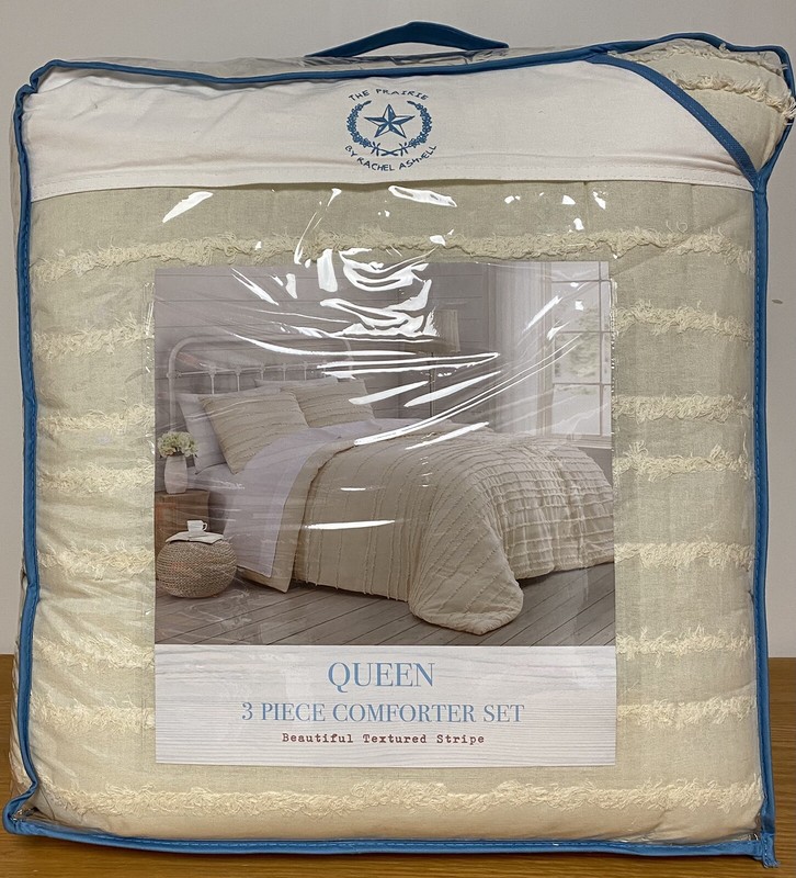 Rachel Ashwell Queen Comforter Set 3Pc Almond/Beige Comforter + 2 Shams gallery