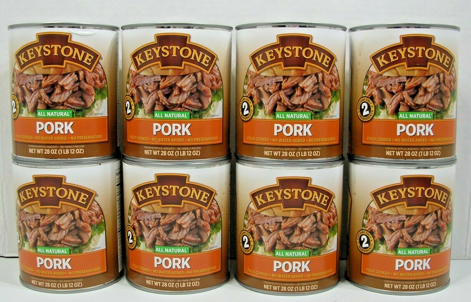(8 Cans) Keystone Pork **ALL NATURAL - NO PRESERVATIVES - FULLY COOKED** 28oz gallery