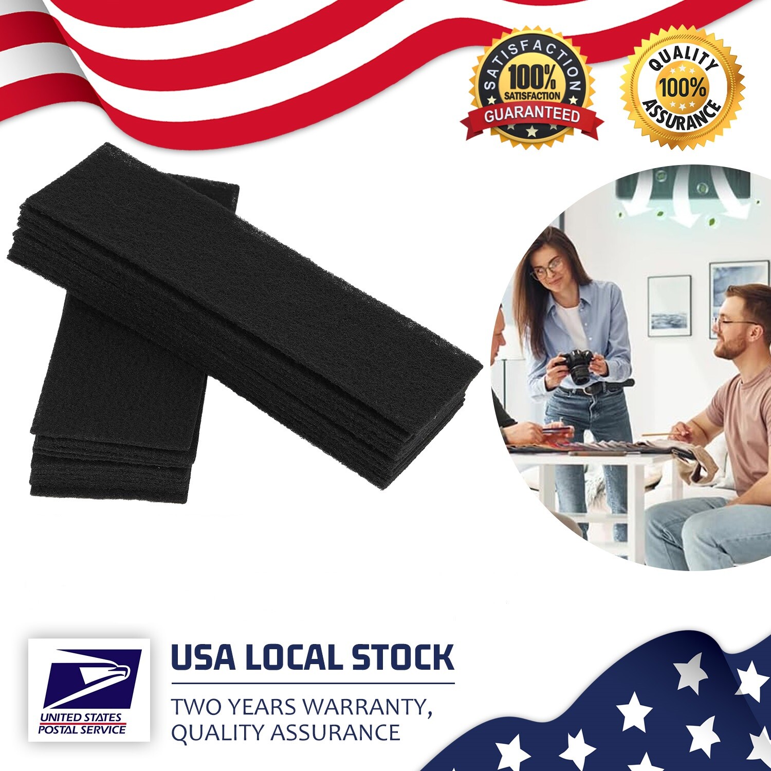 20x 4"x10" Activated Carbon Sponge Fume Filter Impregnated Charcoal Sheet Pad gallery