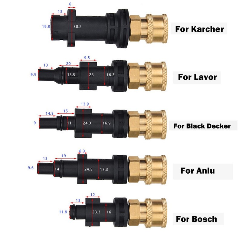 1/4'' Quick Hose Adapter Connector Foam Nozzle High Pressure Washer gallery