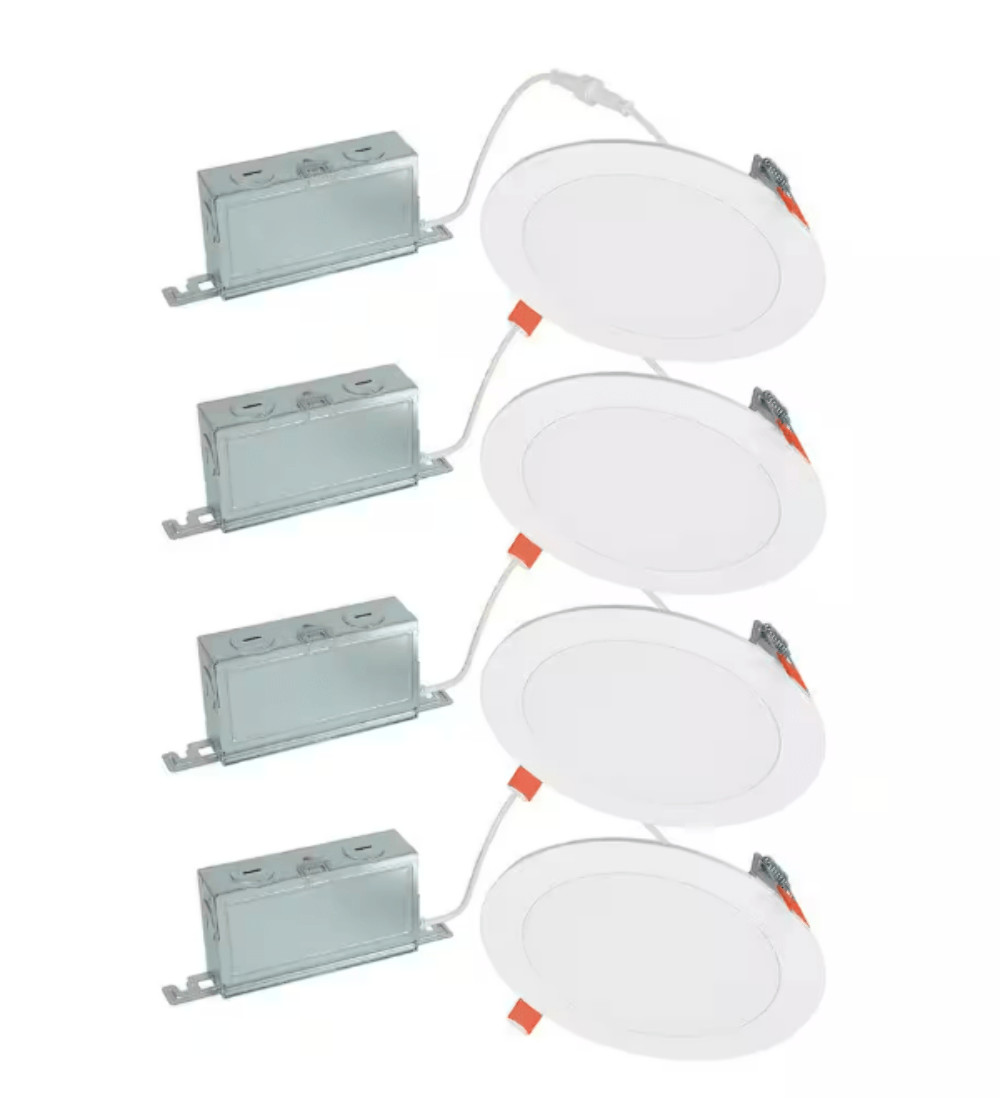 HALO HLBSL 6 in. Can Less Integrated LED White 4-Pack HLBSL609FS5-4PK 900 Lumens gallery