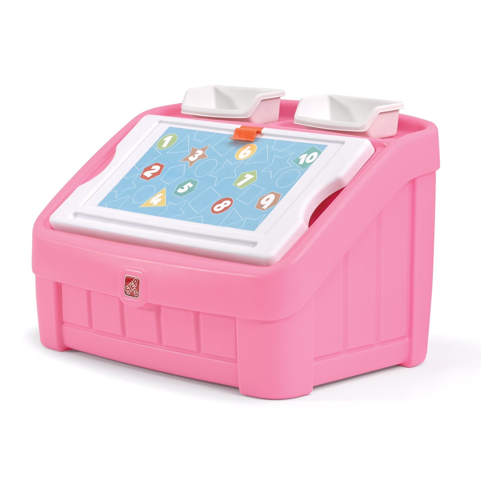 Step2 2-in-1 Pink Toy Storage Box & Art Lid Plastic Toy Chest gallery