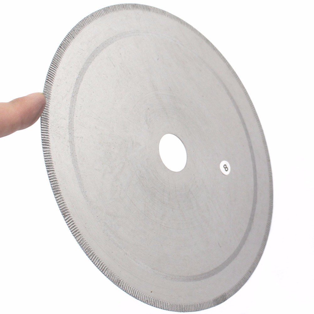 8" inch 200 mm Notched Diamond Lapidary Saw Blade Arbor 25mm Jewelry Tools gallery