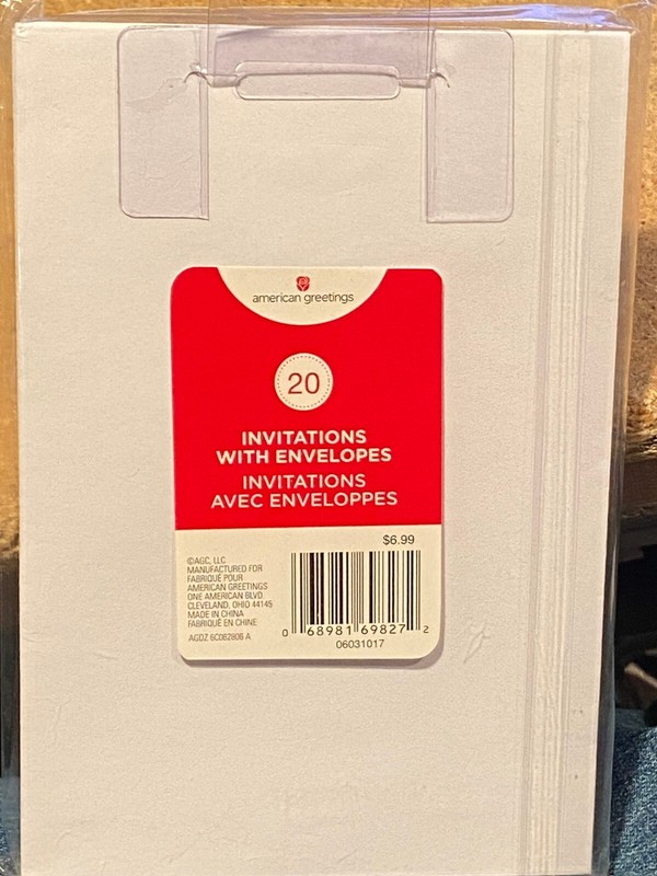 1 Pack of 20 White Basic Invitations and Envelopes American Greetings *NEW* ccc1 gallery