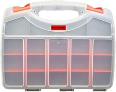 Double Sided Storage Organizer Carrying Case Adjustable Compartments 12 or 13 in